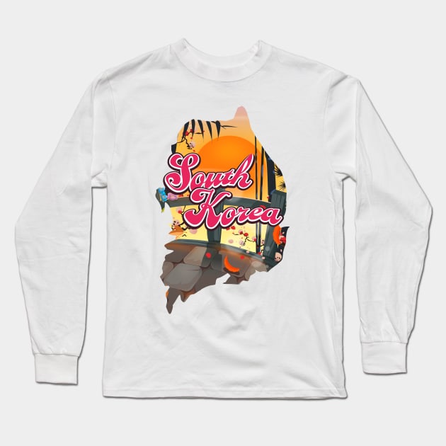 South Korea Long Sleeve T-Shirt by nickemporium1